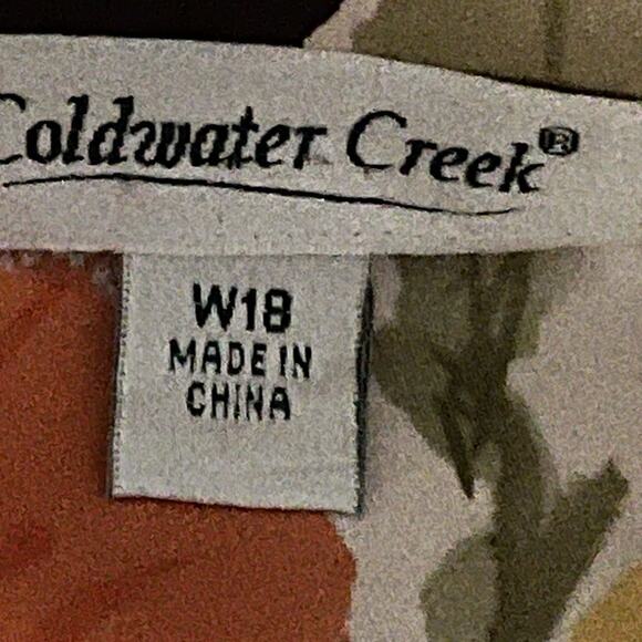 Coldwater Creek Womens Open Front Jacket Blazer Vibrant Spring Florals SZ W 18 - Picture 9 of 9